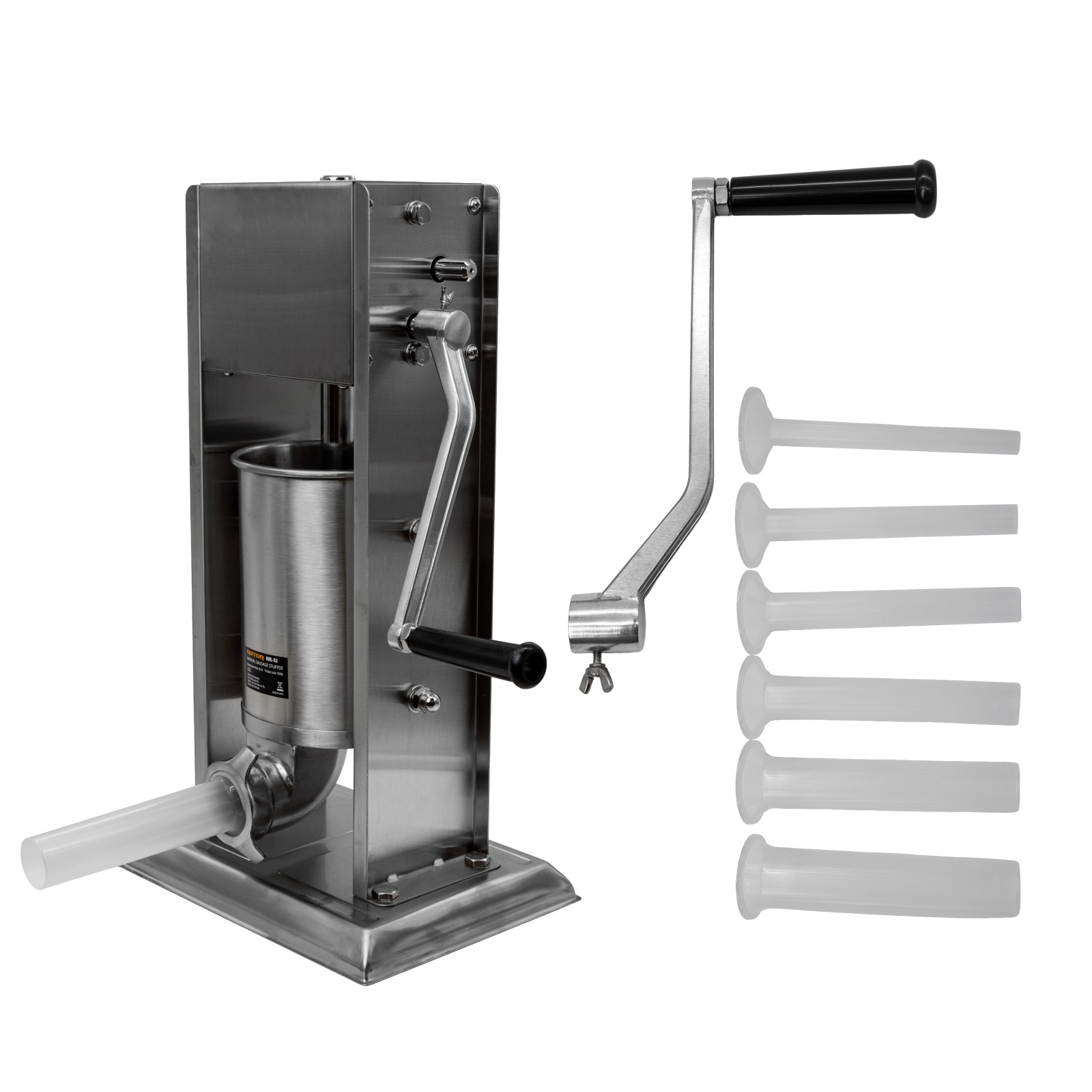 aparat-mecanic-de-facut-carnati-rotor-rml-s3-vertical-3-l-inox111208197 Aparat mecanic de facut carnati ROTOR RML-S3, vertical, 3 L, inox alimentar, cuva basculanta, 6 palnii, actionare prin manivela - imagine 1