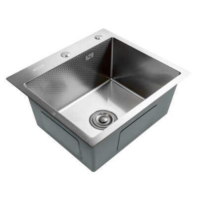 Chiuveta bucatarie BÖHM BH5045SD, inox alimentar SUS304, 500 x 450 x 220 mm, finisaj Satin, sifon inclus