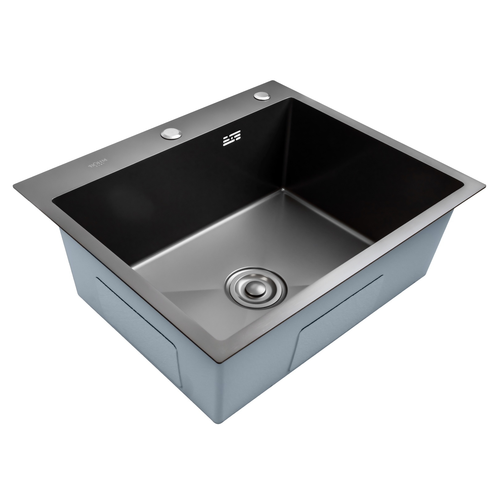 Chiuveta bucatarie BÖHM BH6050BA, inox alimentar SUS304, 600 x 500 x 220 mm, finisaj Negru, sifon inclus – SimpleTools Chiuveta bucatarie BÖHM BH6050BA, inox alimentar SUS304, 600 x 500 x 220 mm, finisaj Negru, sifon inclus - SimpleTools