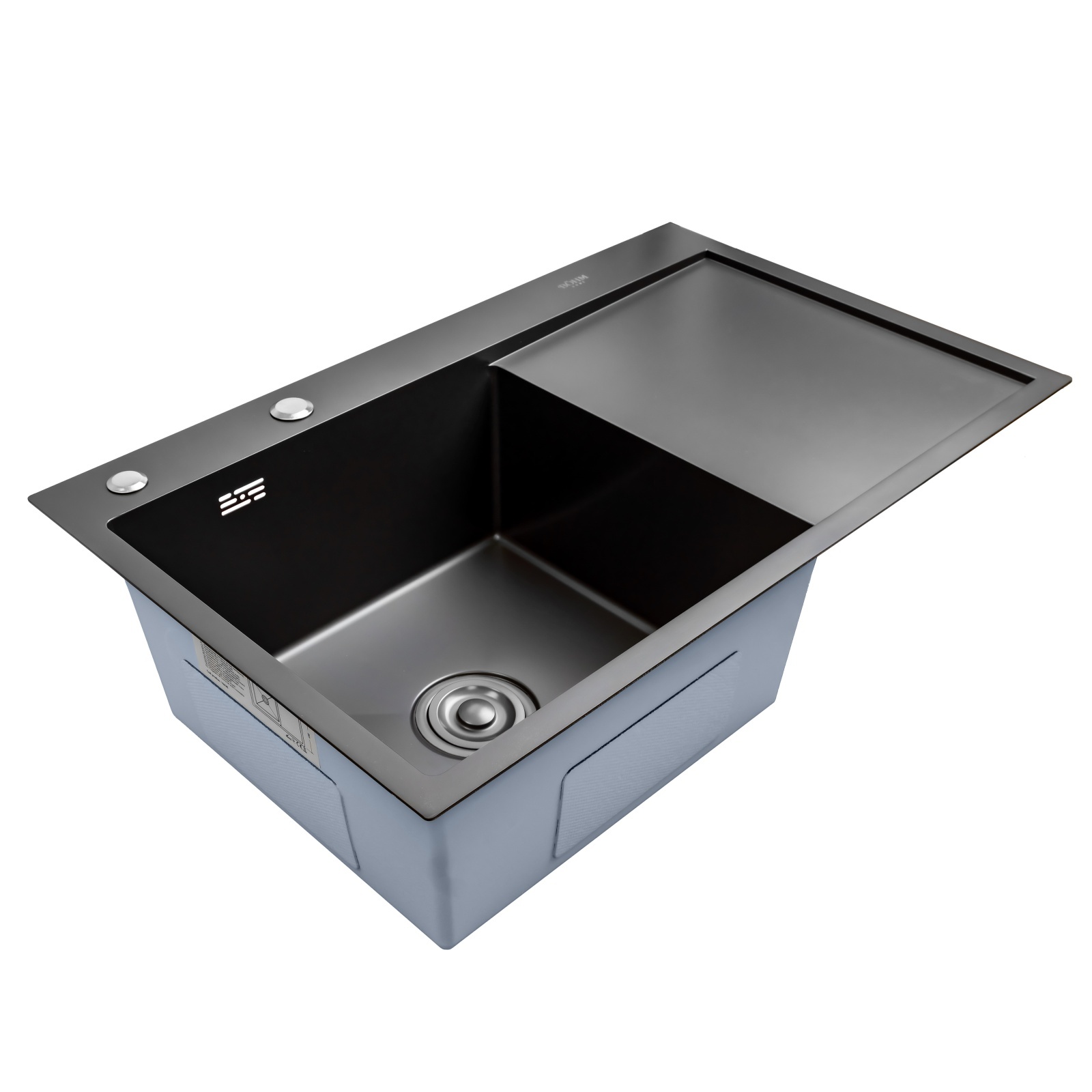 Chiuveta bucatarie BÖHM BH7849LBA, inox alimentar SUS304, 780 x 490 x 220 mm, finisaj Negru, picurator dreapta, sifon inclus – SimpleTools Chiuveta bucatarie BÖHM BH7849LBA, inox alimentar SUS304, 780 x 490 x 220 mm, finisaj Negru, picurator dreapta, sifon inclus - SimpleTools