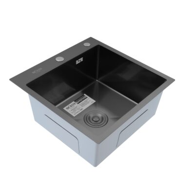 Chiuvetă de bucătărie din inox alimentar SUS304 BH5050B BÖHM Nano Black 500X500X215 mm
