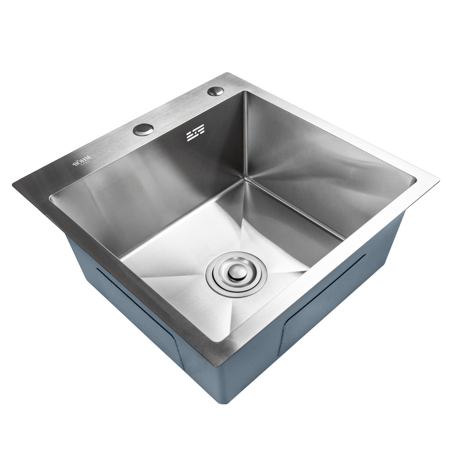 Chiuvetă de bucătărie din inox alimentar SUS304 BH5050S BÖHM Satin 500X500X220 mm – SimpleTools Chiuvetă de bucătărie din inox alimentar SUS304 BH5050S BÖHM Satin 500X500X220 mm - SimpleTools