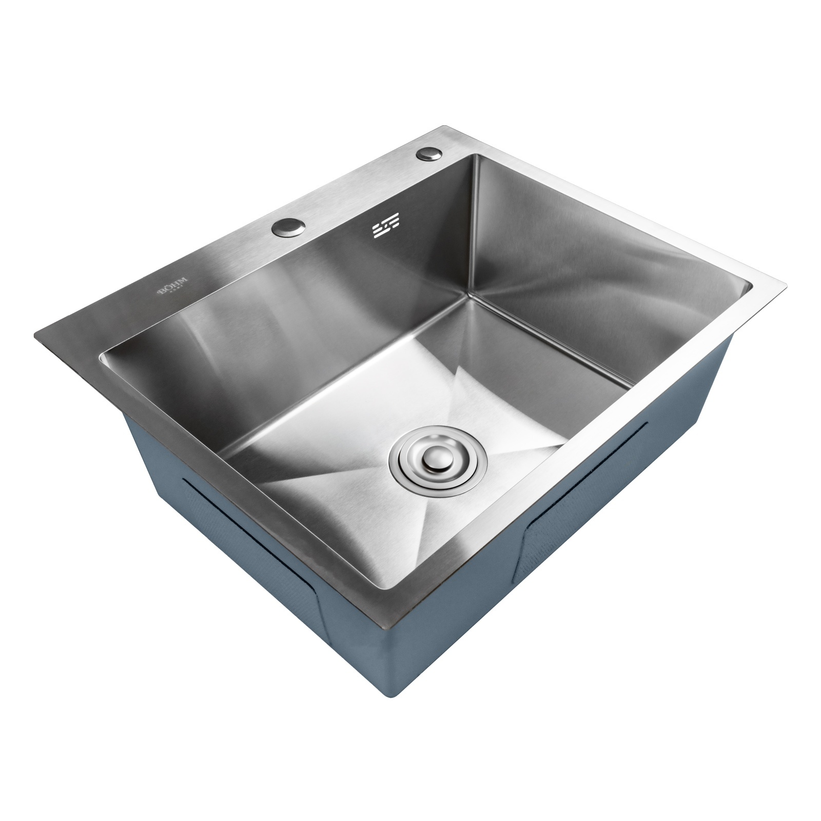 Chiuvetă de bucătărie din inox alimentar SUS304 BH6050S BÖHM Satin 600X500X220 mm – SimpleTools Chiuvetă de bucătărie din inox alimentar SUS304 BH6050S BÖHM Satin 600X500X220 mm - SimpleTools
