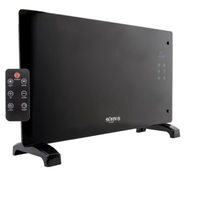 Convector panou sticla de perete/podea cu display si telecomanda 2000 W BÖHM BH09G-BL