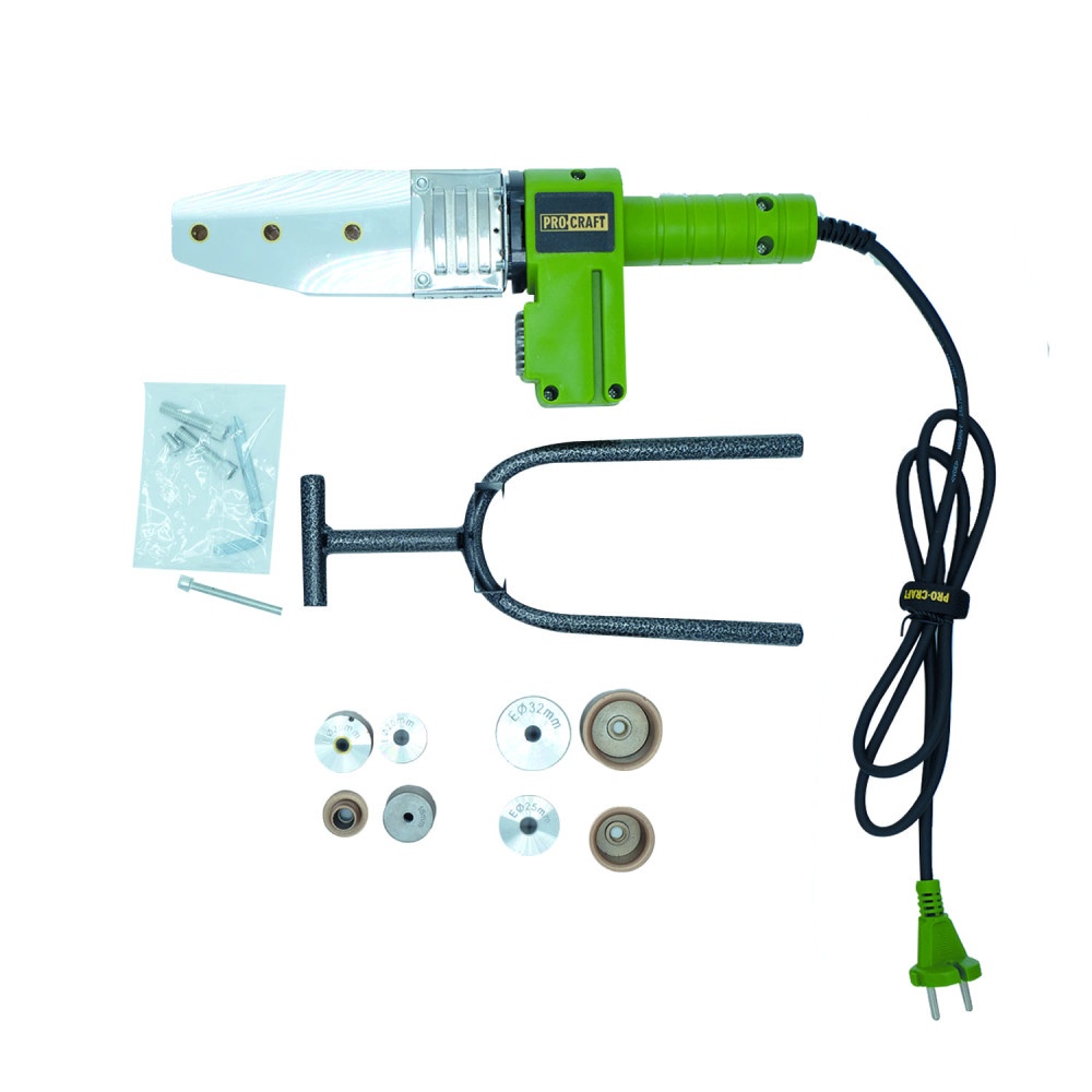 plita-pentru-sudat-tevi-ppr-procraft-pl1900-220-240-v-800-w-300°c-4111283929 Plita pentru sudat tevi PPR PROCRAFT PL1900, 220-240 V, 800 W, 300°C, 4 seturi bacuri 16-32 mm - imagine 1