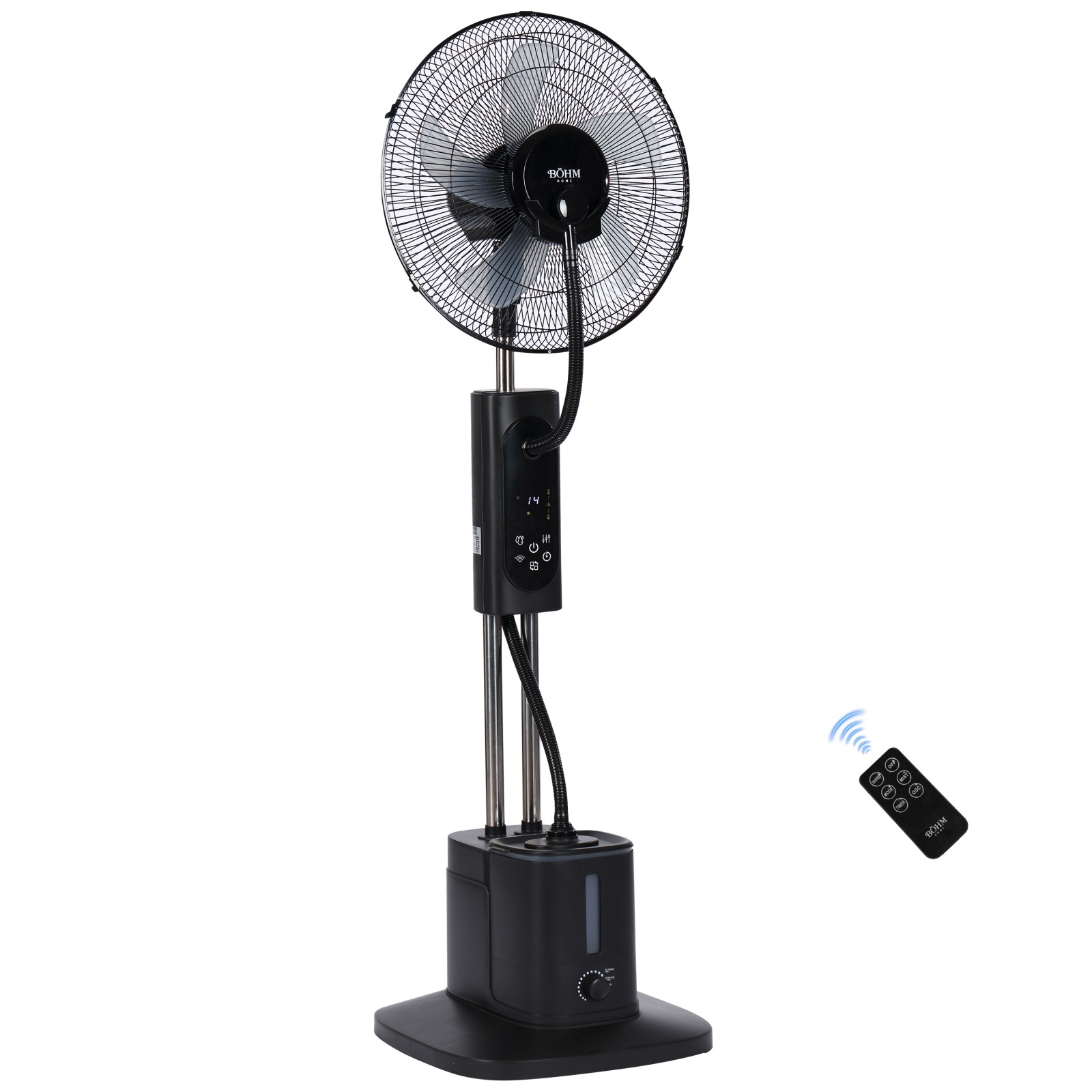 Ventilator cu pulverizare apă și umidificare 16″ BÖHM BME-01A, 70W, 3 trepte de viteză, 3 moduri ventilare – SimpleTools Ventilator cu pulverizare apă și umidificare 16" BÖHM BME-01A, 70W, 3 trepte de viteză, 3 moduri ventilare - SimpleTools